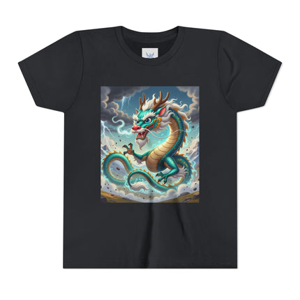 Tibetan Dragon in Battle Youth Short Sleeve Tee