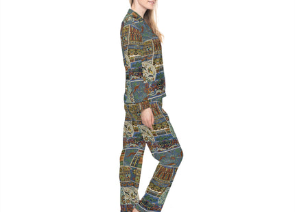 Chinois et Japonais by Auguste Racinet Women's Satin Pajamas (AOP)