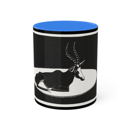 “Goat” (“Blesbok”) by Samuel Jessurun de Mesquita Colorful Mugs, 11oz