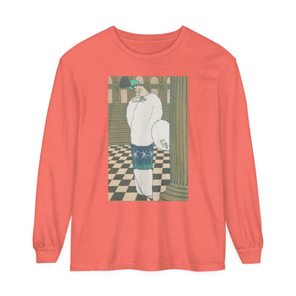Les Hermines by Georges Lepape Garment-dyed Long Sleeve T-Shirt