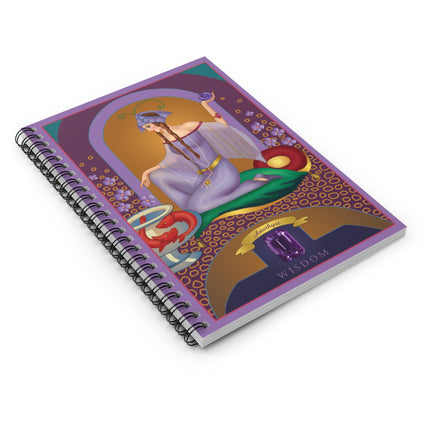February & Amethyst (from the Gem Series) by Sofia Chiostri Spiral Notebook - Ruled Line