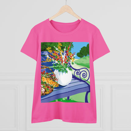 Blooming Harmony Women's Midweight Cotton Tee