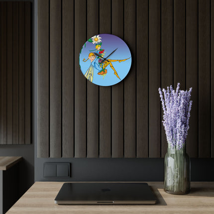 A Fairy's Delight Acrylic Wall Clock