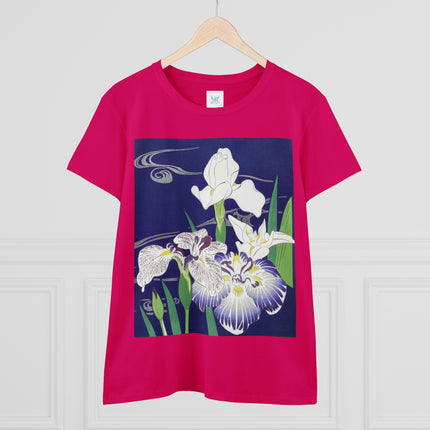 Irises by Kogyo Tsukioka Women's Midweight Cotton Tee