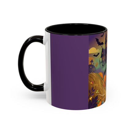 🌙🎃 The Scarecrow Of Haunted Hollow Colorful Mug – Whimsical Halloween Mystery