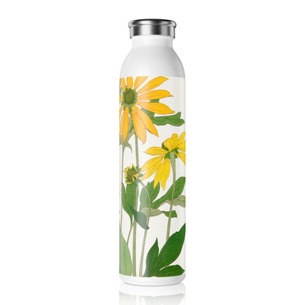 Clerodendrum & Rudbeckia Flower by Tanigami Kônan Slim Water Bottle