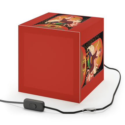 January & Garnet Zodiac Light Cube Lamp