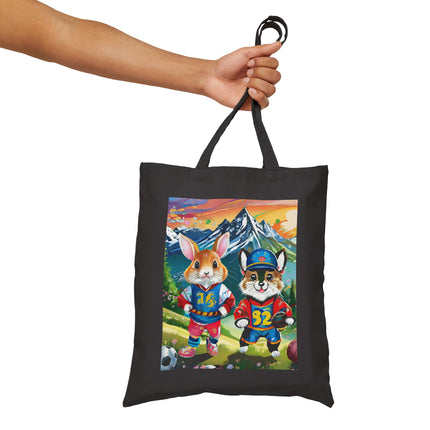 Animal Athletes Cotton Canvas Tote Bag