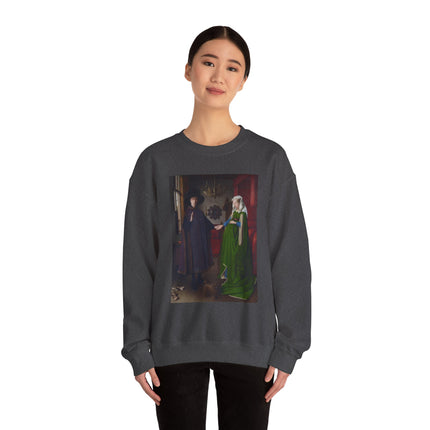 Arnolfini Portrait by Jan Van Eyck Heavy Blend™ Crewneck Sweatshirt