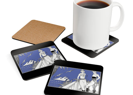 Coastal Elegance Corkwood Coaster Set