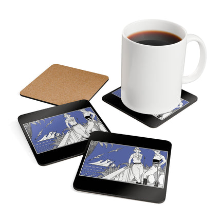 Coastal Elegance Corkwood Coaster Set