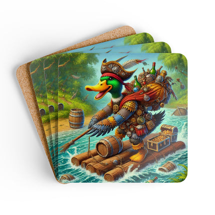 The Daring Drake Corkwood Coaster Set