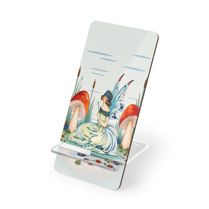 🧚‍♀️🍄 The Fairy Among The Mushrooms Mobile Display Stand – Art Deco Woodland Fantasy