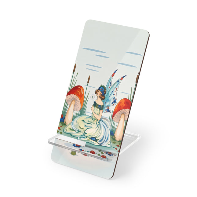 🧚‍♀️🍄 The Fairy Among The Mushrooms Mobile Display Stand – Art Deco Woodland Fantasy