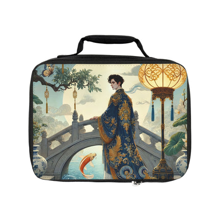 Moonlit Bridge Gentleman Lunch Bag – Imperial Elegance & Serene Harmony