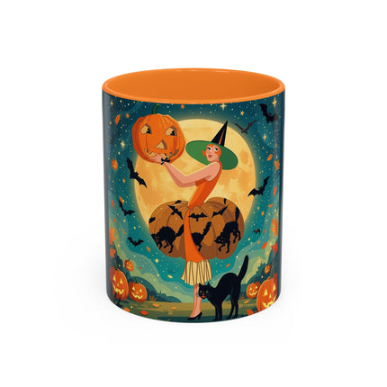 🦇🎃 The Witch Of Batwing Pumpkin Hollow Colorful Mug – Moonlit Halloween Charm