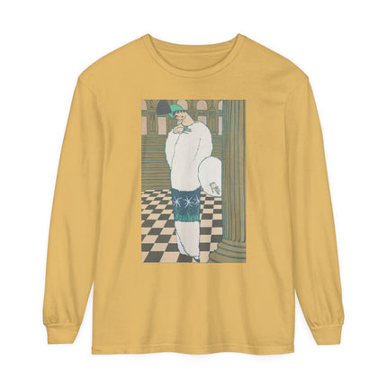 Les Hermines by Georges Lepape Garment-dyed Long Sleeve T-Shirt