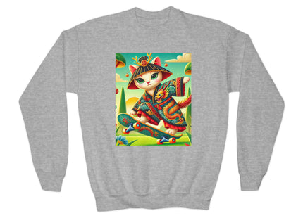 Dragon Dance on Wheels Youth Crewneck Sweatshirt