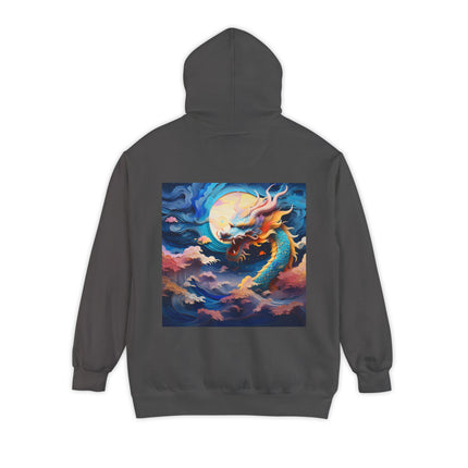 A Dragon's Ascent Unisex Garment-Dyed Hoodie