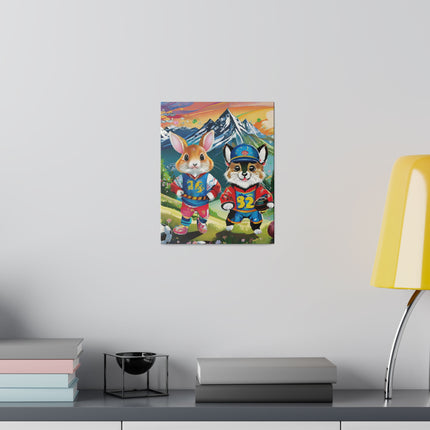 Animal Athletes Matte Canvas, Stretched, 0.75"