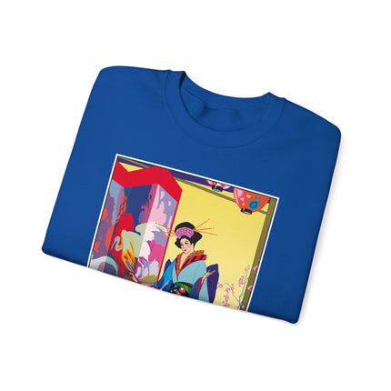 A Timeless Journey by Umberto Brunelleschi Heavy Blend™ Crewneck Sweatshirt