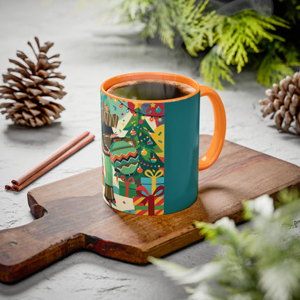 🎄✨ The Lady Of The Christmas Ornament Colorful Mug – Art Deco Holiday Fantasy