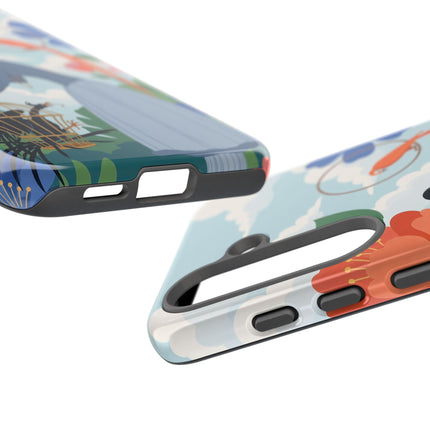 🦜🌺 The Lady Of The Garden Aviary Phone Case – Art Deco Floral Whimsy