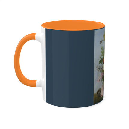 Bouquet of Flowers and a Nest by Sebastian Wegmayr Colorful Mugs, 11oz