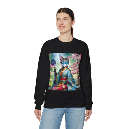 Cyberpunk Geisha Unisex Heavy Blend™ Crewneck Sweatshirt