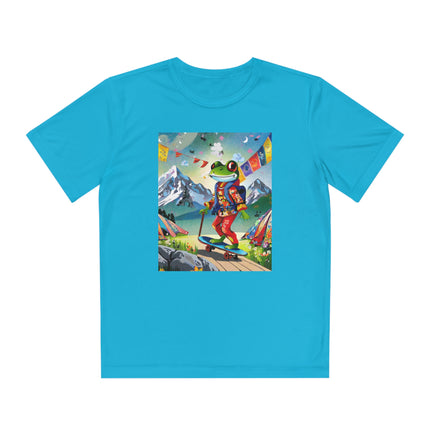 Skateboarding Frog Youth Competitor Tee – Whimsical Adventure & Playful Energy