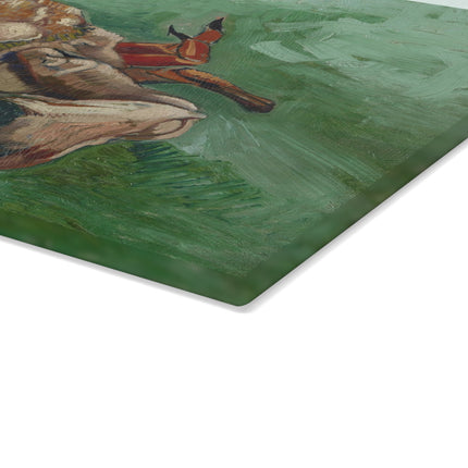 Crab on its Back by Vincent Van Gogh Glass Cutting Board