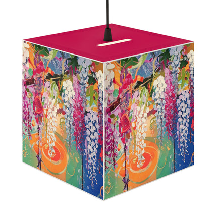 Golden Wisteria Elegance Light Cube Lamp