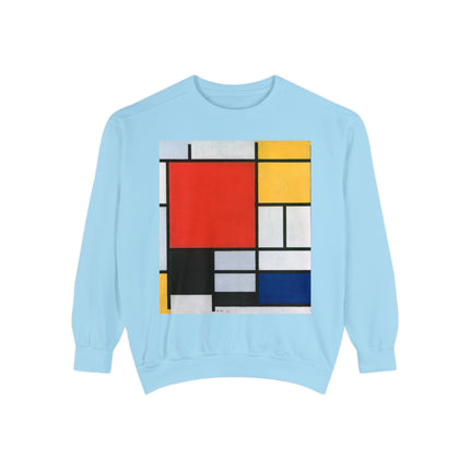 Composition with Red, Yellow, Blue, and Black by Piet Mondrian Garment-Dyed Sweatshirt