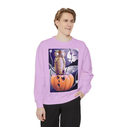 The Startled Pumpkin Unisex Garment-Dyed Sweatshirt