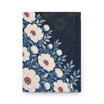 🎆🌸 The Lady Of The Fireworks Garden Hardcover Journal – Art Deco Celebration Fantasy