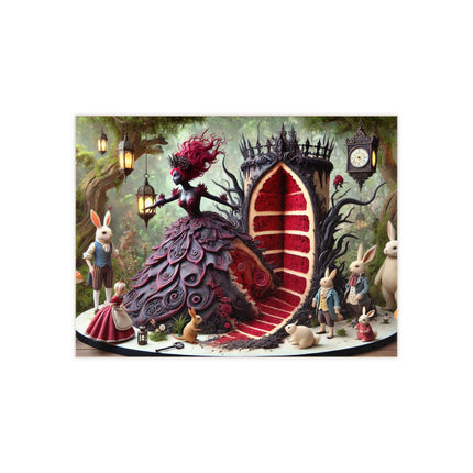 Malice in Wonderland – Gothic Halloween Cake Fantasy Ceramic Tile