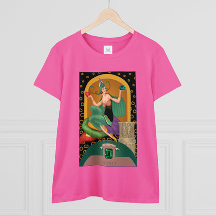 May & Emerald (from the Gem Series) by Sofia Chiostri Women's Midweight Cotton Tee