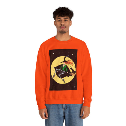 A Witch’s Moonlit Flight Unisex Heavy Blend™ Crewneck Sweatshirt
