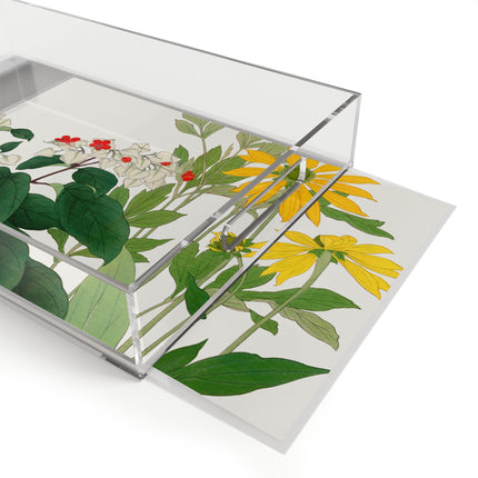 Clerodendrum & Rudbeckia Flower by Tanigami Kônan Acrylic Serving Tray