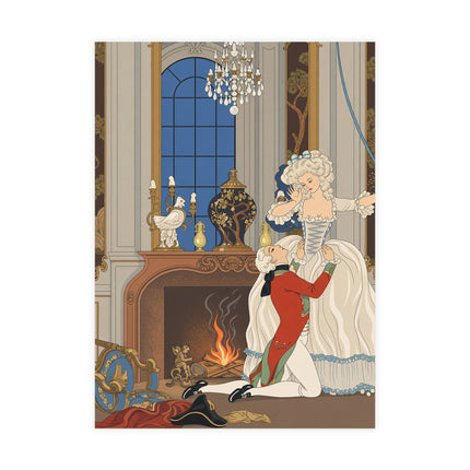 🔥🌹 L'Appât Postcards With Envelopes – George Barbier Art Deco Fireside Romance