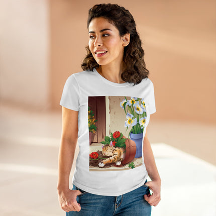 Blooming Serenity Women's Midweight Cotton Tee