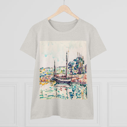 Concarneau by Paul Signac Women's Midweight Cotton Tee