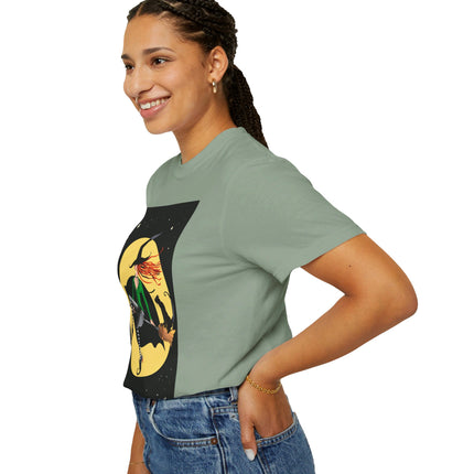 A Witch’s Moonlit Flight Unisex Garment-Dyed T-shirt