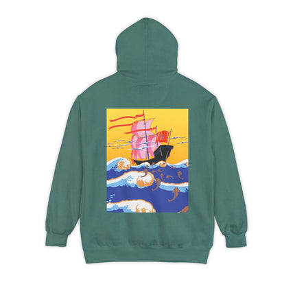 Golden Seas and Whimsical Dreams Unisex Garment-Dyed Hoodie