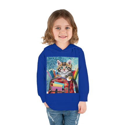 Whiskered Wanderings Toddler Pullover Fleece Hoodie