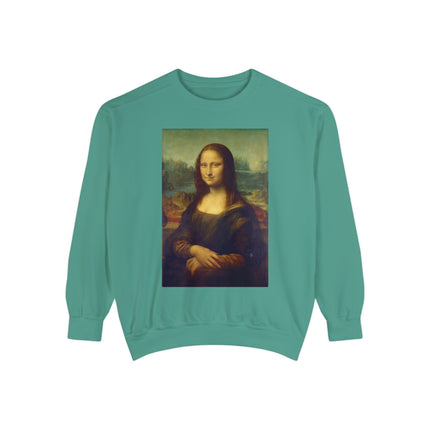 Mona Lisa by Leonardo da Vinci Unisex Garment-Dyed Sweatshirt