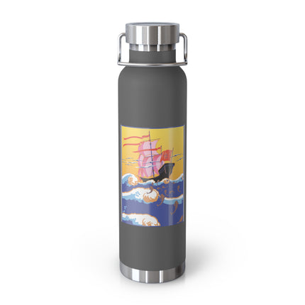 Golden Seas and Whimsical Dreams Copper Vacuum Insulated Bottle, 22oz