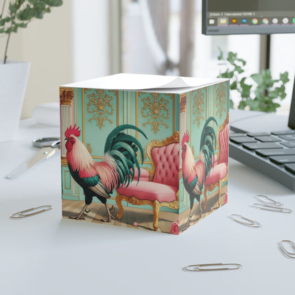 The Salon Rooster Note Cube