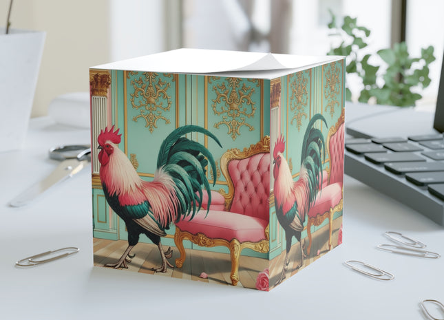 The Salon Rooster Note Cube