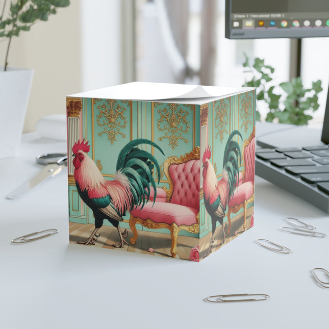 The Salon Rooster Note Cube
